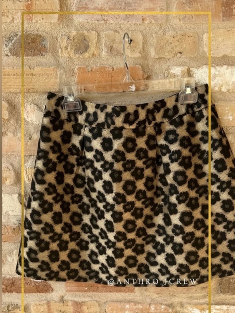 Banana Republic Leopard Print Mini Skirt in Gold and Black